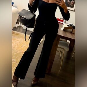 TOTEME BLACK FLARED EVENING TROUSER PANT SIZE 34 worn only a few times